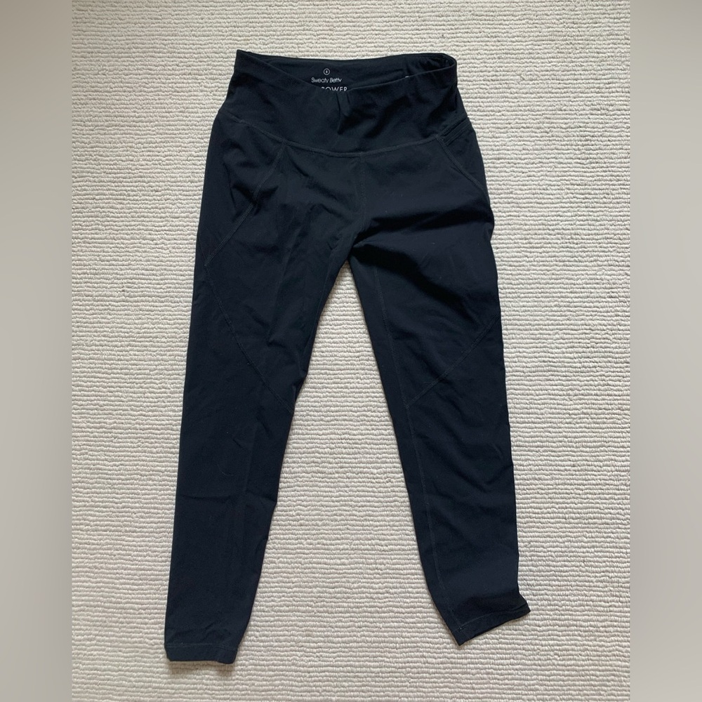 Sweaty Betty Black Power Leggings 7/8 length size small
